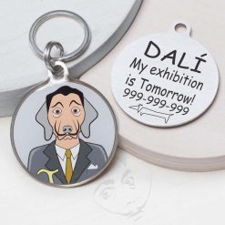 Salvador Dali Funny dog id tag for pets