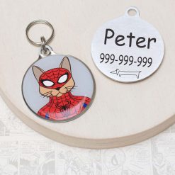 spider man Funny cat id tag for pets