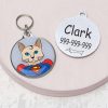 superman Funny cat id tag for pets