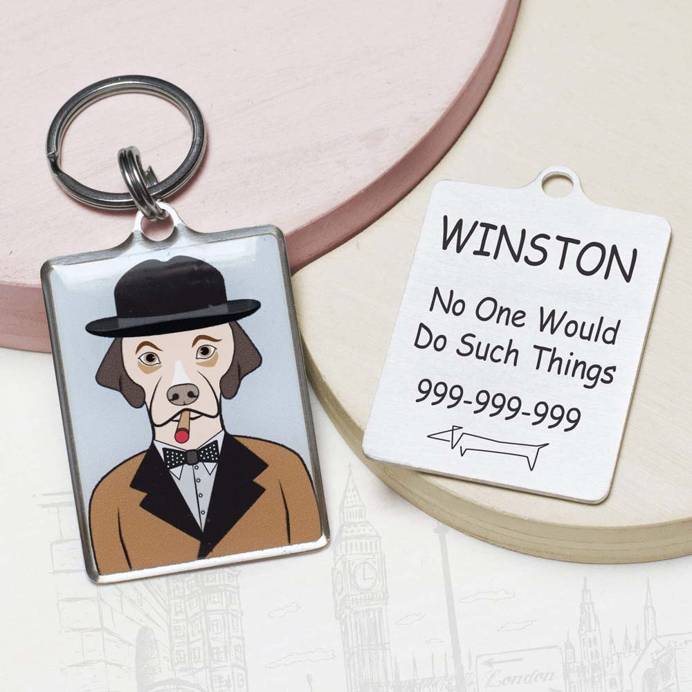 Personalized winston churchill Dog ID Tag Military winston churchill Funny dog id tag for pets