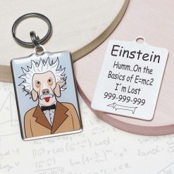 albert einstein Funny dog id tag for pets