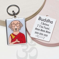 Buddha dalai lama Funny dog id tag for pets