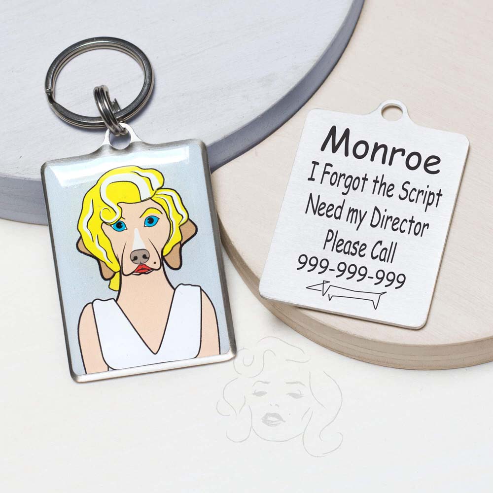 Personalized marilyn monroe Dog ID Tag Military marilyn monroe Funny dog id tag for pets