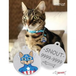 Personalized Captain America cat Tag