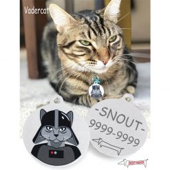 Personalized Vader cat Tag
