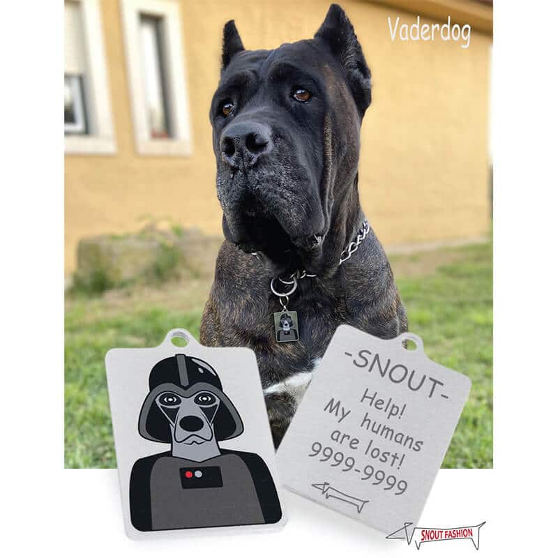 Darth-Vader_Dog-Tag_ID-tag_RECT_Model Personalized Vader dog Tag