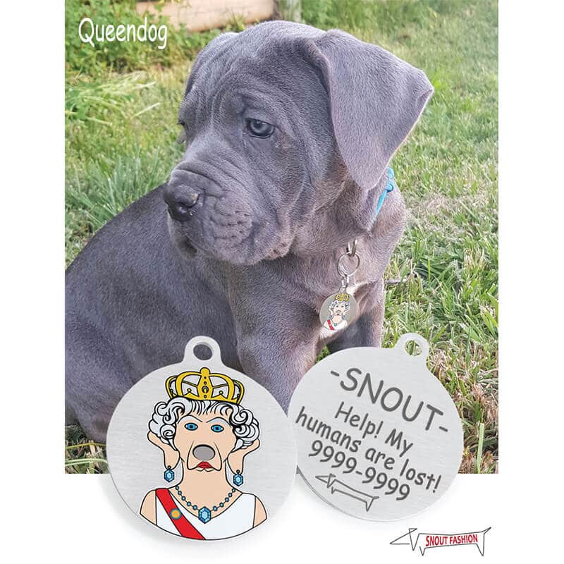 Elizabeth-II_Dog-Tag_ID-tag_CIRC_Model Personalized Elizabeth II dog Tag