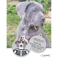 Personalized Mexican Skull dog ID Tag