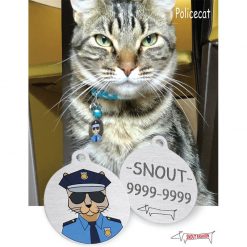 Personalized Police cat ID Tag