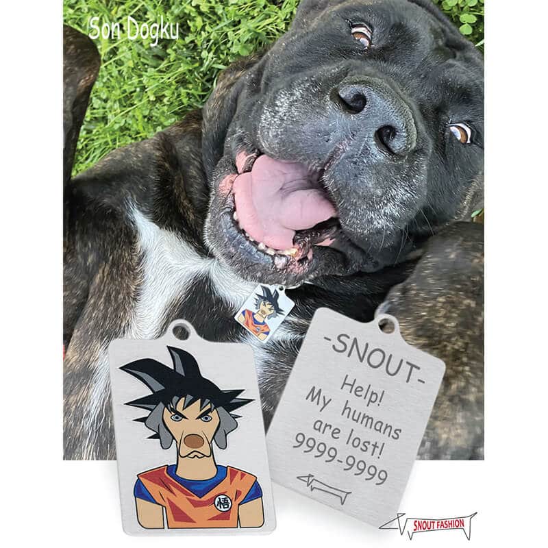 Personalized Son Goku dog ID Tag