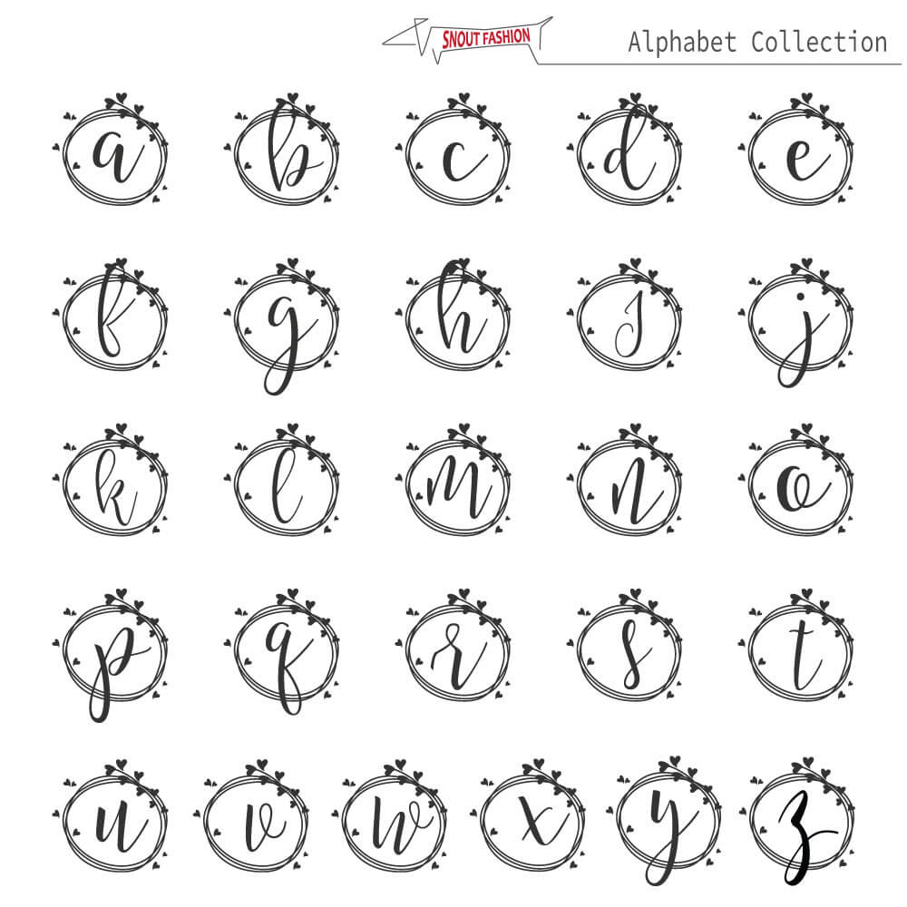 Alphabet-circ_ Alphabet Dog ID Tag