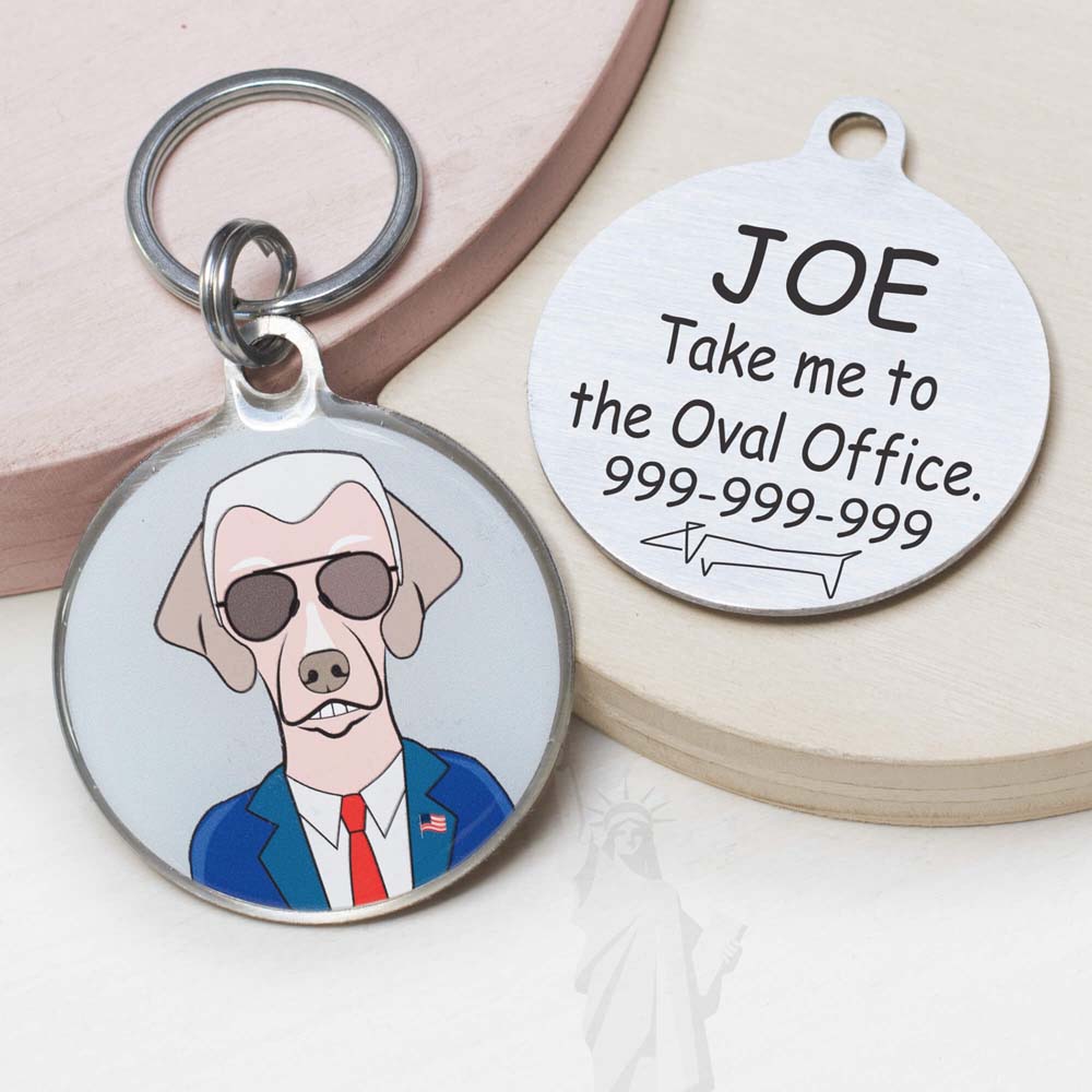Joe Biden Funny dog id tag for pets