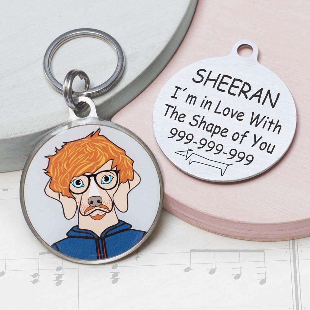 Personalized ed sheeran Dog ID Tag ed sheeran Funny dog id tag for pets