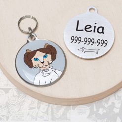 Leia Funny cat id tag for pets