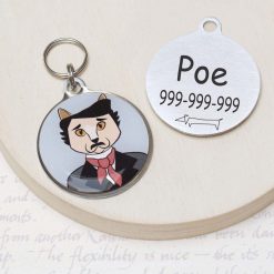 Edgar Allan Poe Funny cat id tag for pets