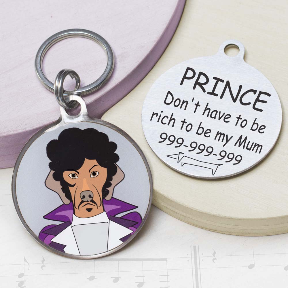 Personalized Prince Dog ID Tag Prince Funny dog id tag for pets